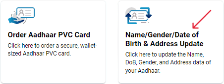 How to Update Name/Gender/Date of Birth & Address in Aadhaar Card
