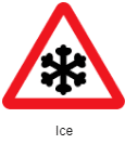 Ice Road Sign in India 