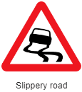 Meaning of Slippery Road Sign