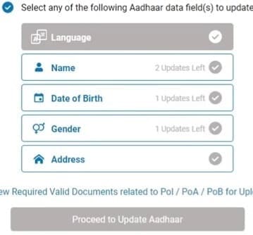 Aadhar Card Name DoB Address Mobile Number Update
