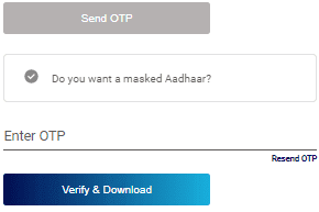 Aadhar Card OTP Verify